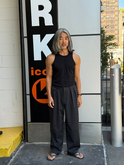 archive 90s NICOLE 絣 縮絨ウール 2tuck slacks IMG_2349_1200x630.jpg?v=1758224452