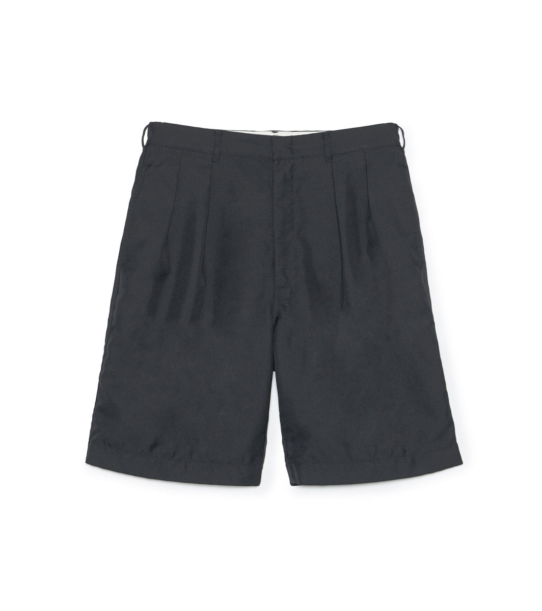 Polyester Twill Double Pleated Shorts – nanamica NEW YORK