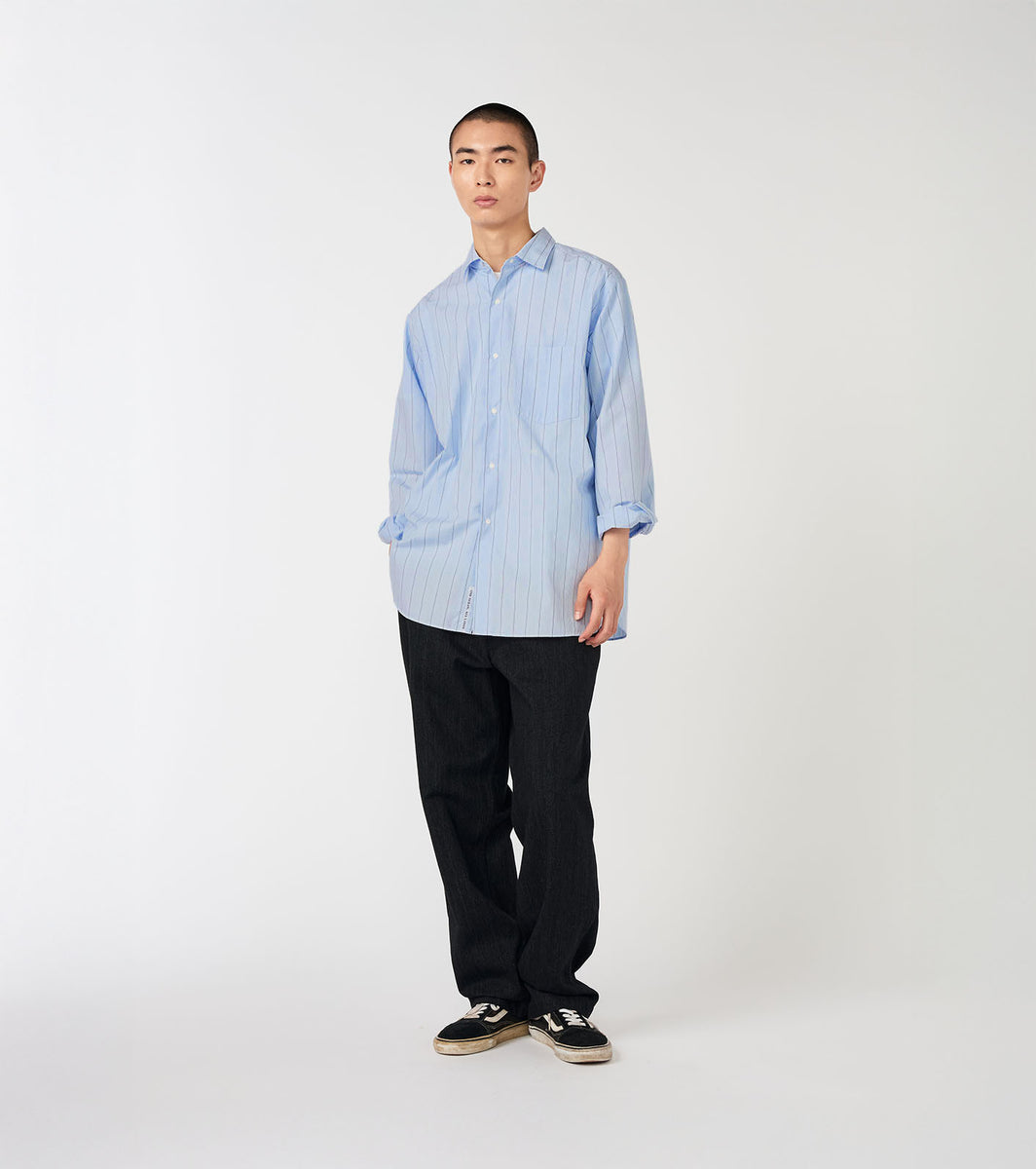 Regular Collar Stripe Wind Shirt – nanamica NEW YORK