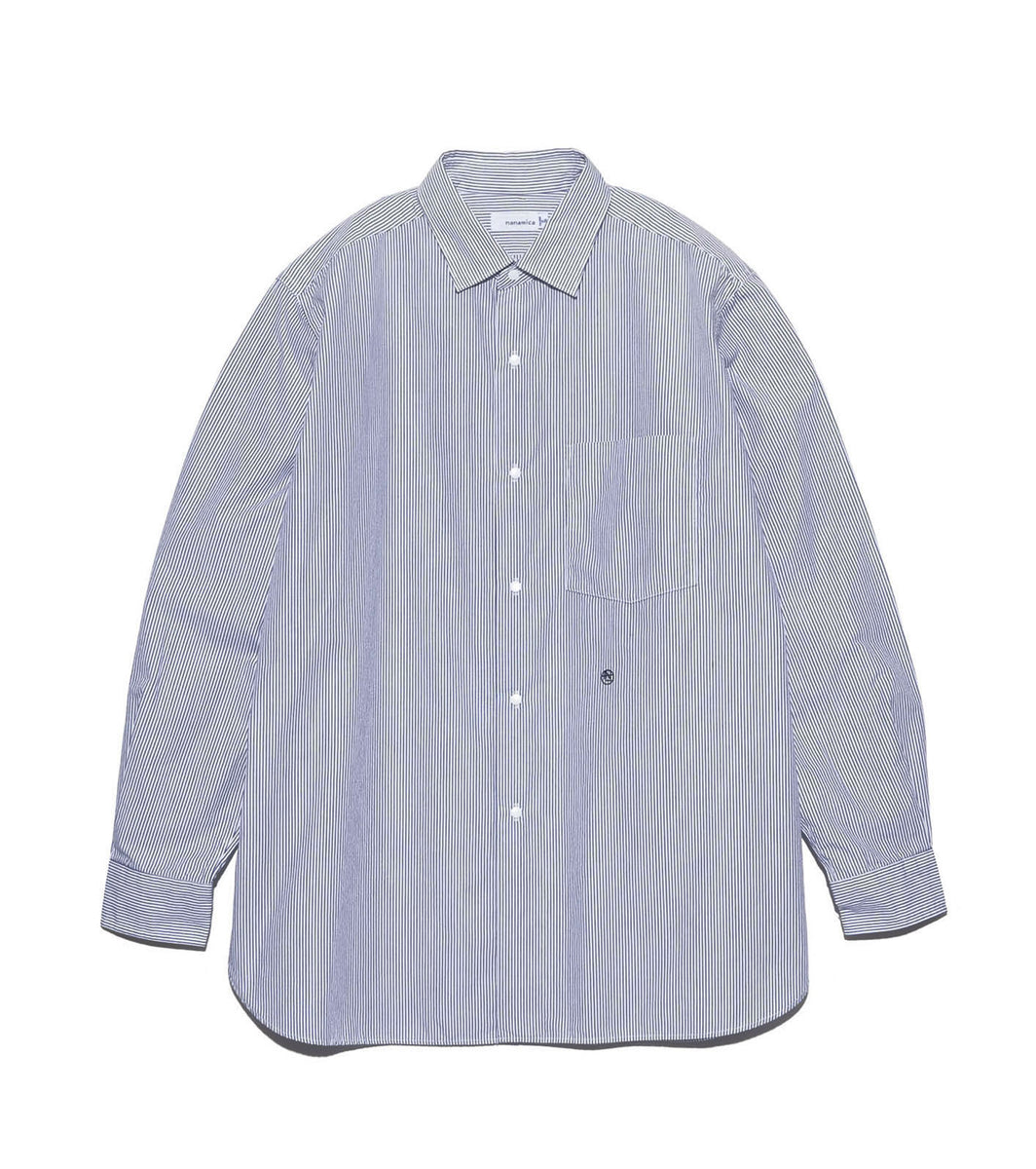 Regular Collar Stripe Wind Shirt – nanamica NEW YORK