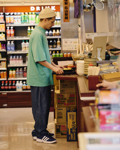 nanamica boy in Daikanyama  Vol. 43  Standing counter soba shop and washi T-shirt