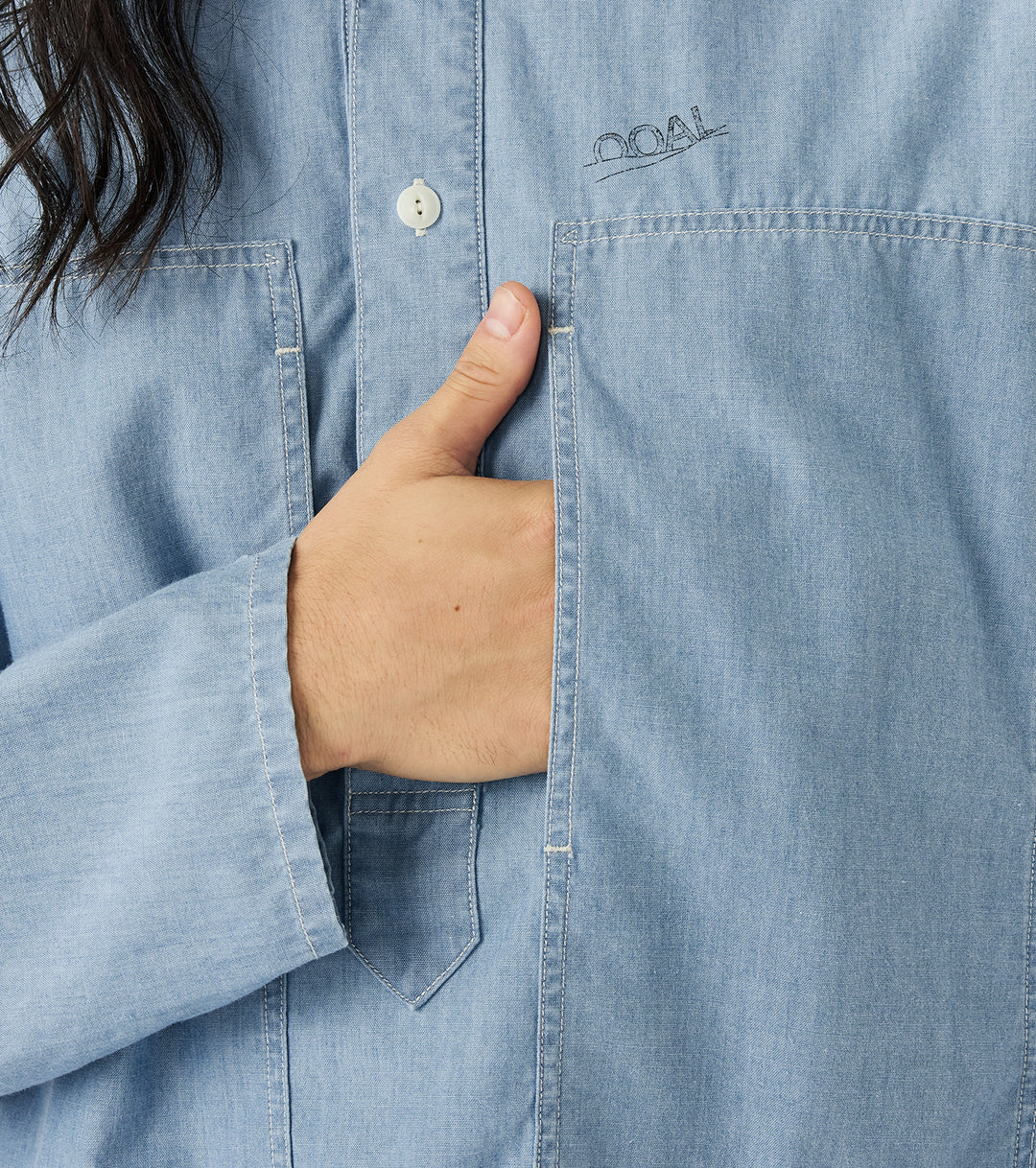 Chambray Pullover Shirt Jacket – nanamica NEW YORK