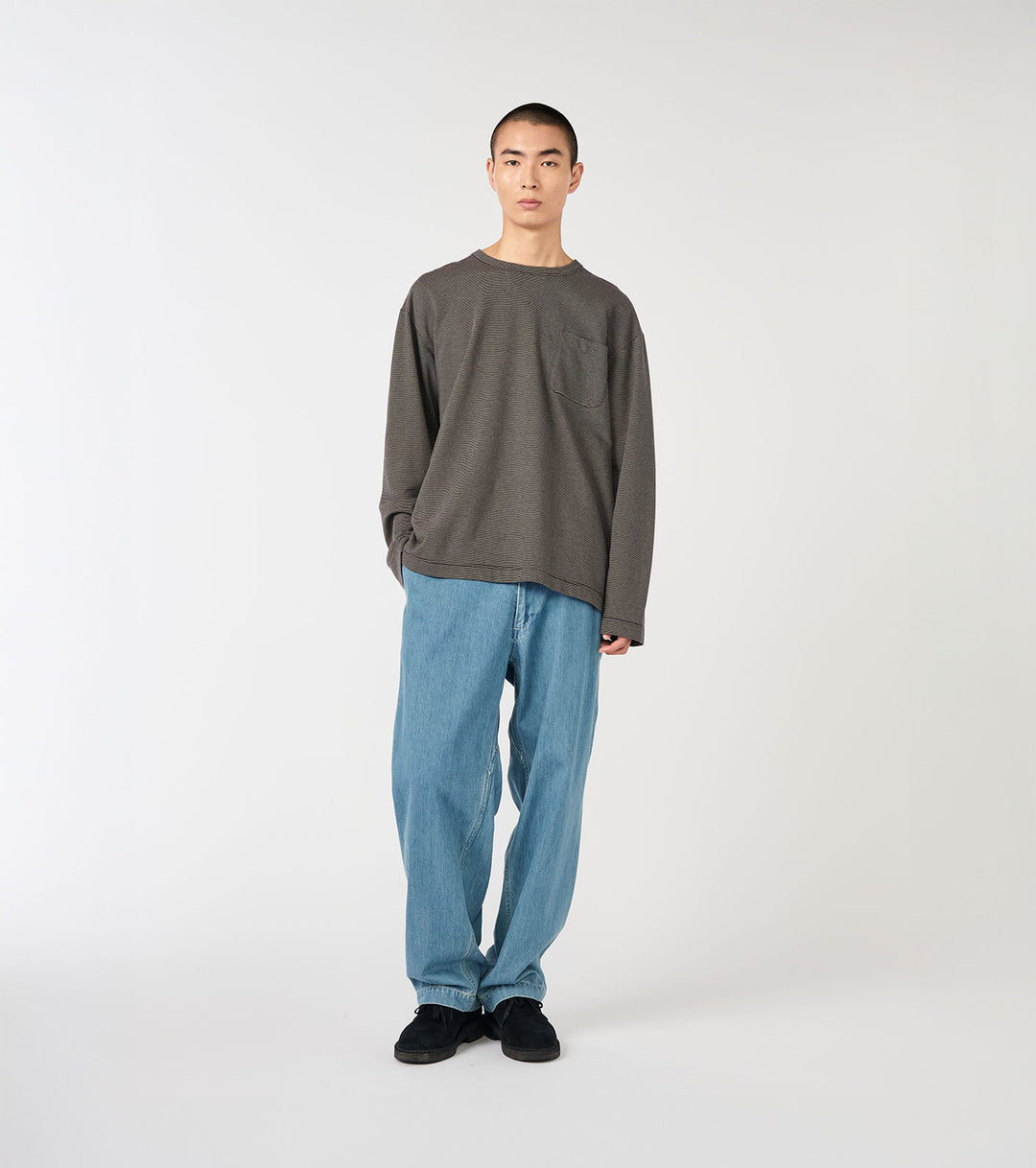 nanamica 春夏26年 Micro Stripe Pocket L/S Micro Stripe Pocket L/S Tee – nanamica NEW YORK