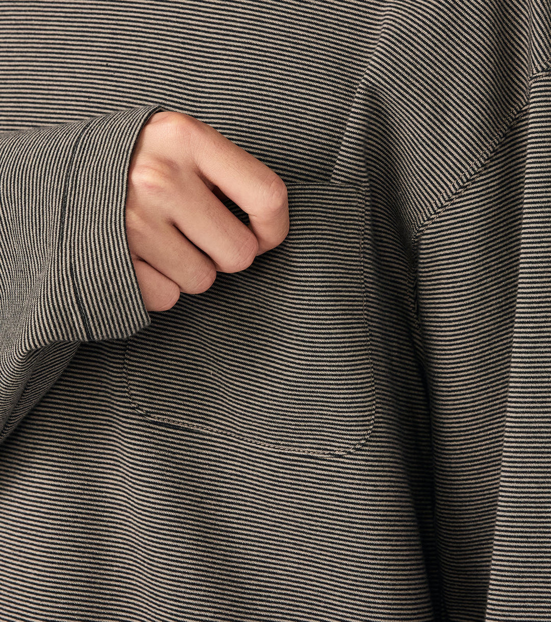 Micro Stripe Pocket L/S Tee – nanamica NEW YORK
