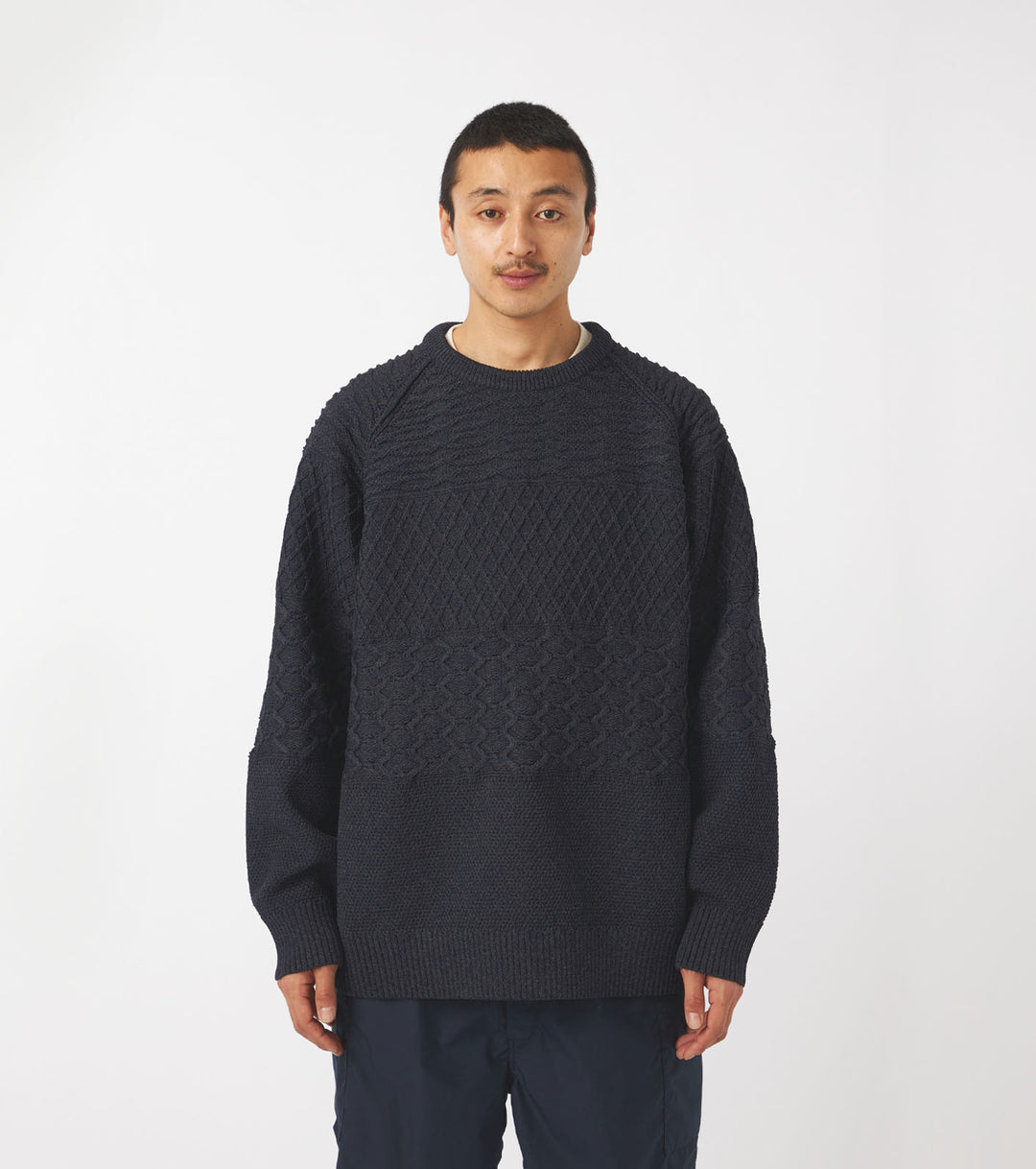 nanamica　Wool Crew Neck Sweater Crew Neck Sweater – nanamica NEW YORK