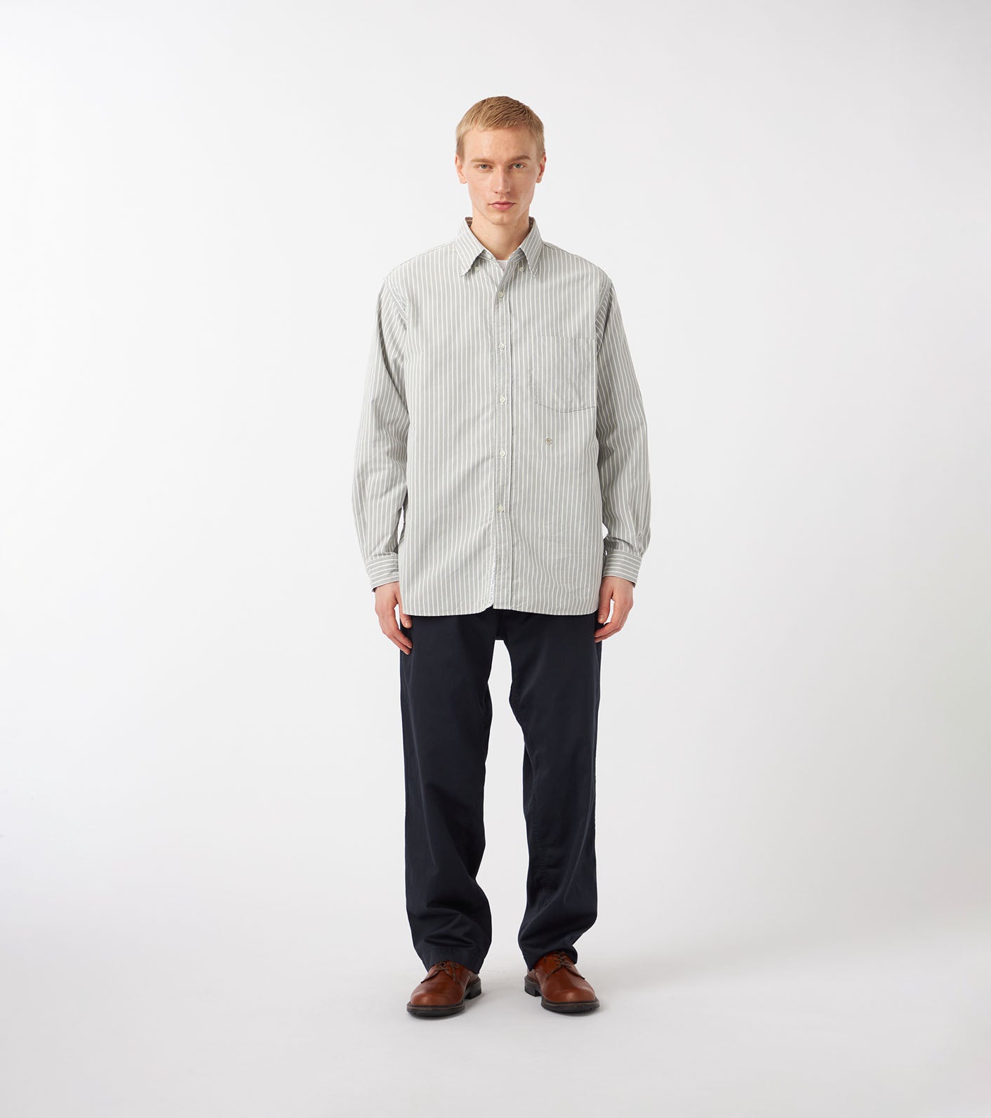 Button Down Stripe Wind Shirt – nanamica NEW YORK