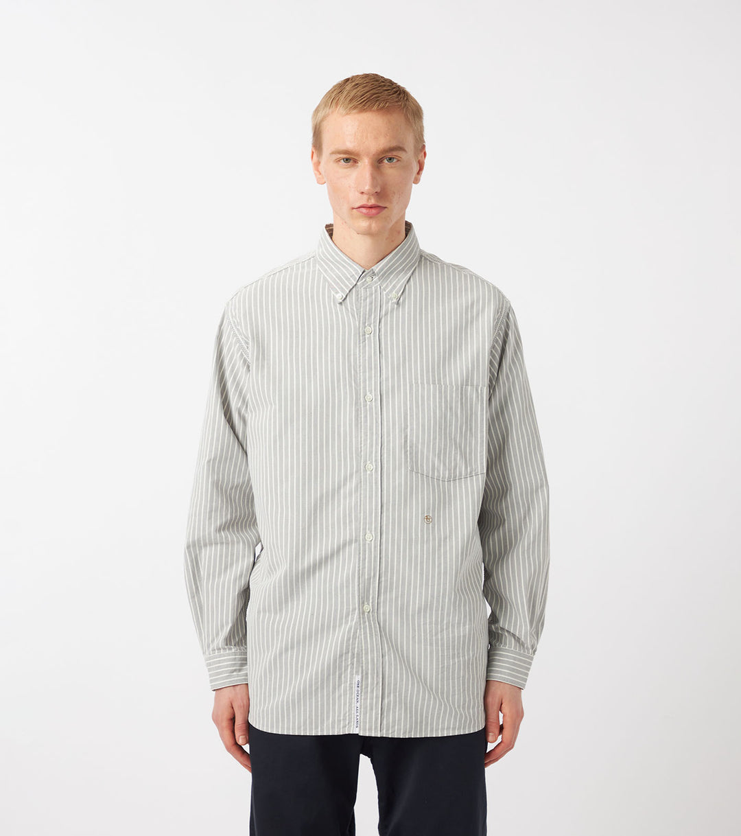 Modanicaページ Button Down Stripe Wind Shirt – nanamica NEW YORK