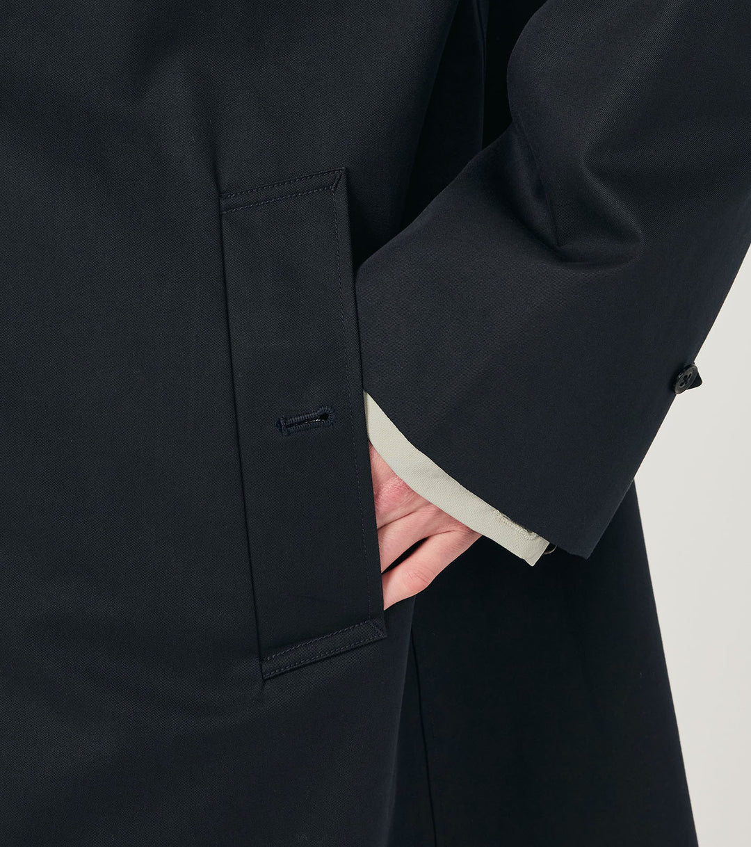 ナナミカ　2L Cotton GORE-TEX Balmacaan Coat 2L Cotton GORE-TEX Balmacaan Coat – nanamica NEW YORK