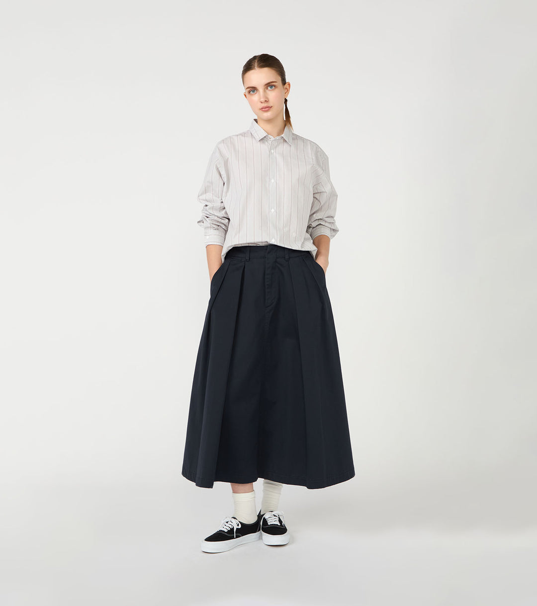 Regular Collar Stripe Wind Shirt – nanamica NEW YORK