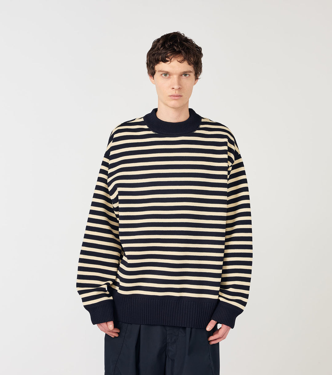 Mock Neck Stripe Sweater – nanamica NEW YORK