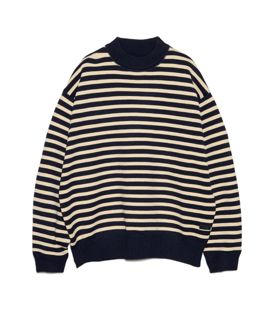 Coming Soon] Mock Neck Stripe Sweater – nanamica NEW YORK