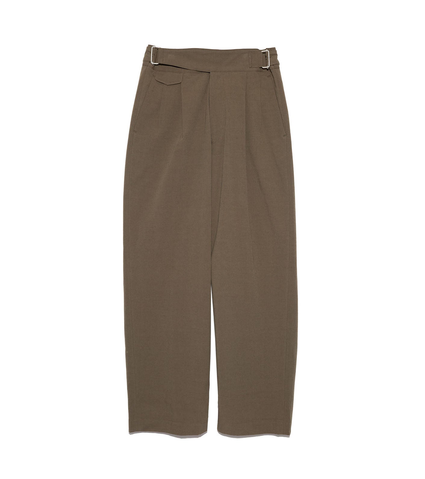 Navy Herringbone Pleated Duca Pants in Cotton Wool Polyamide | SUITSUPPLY US