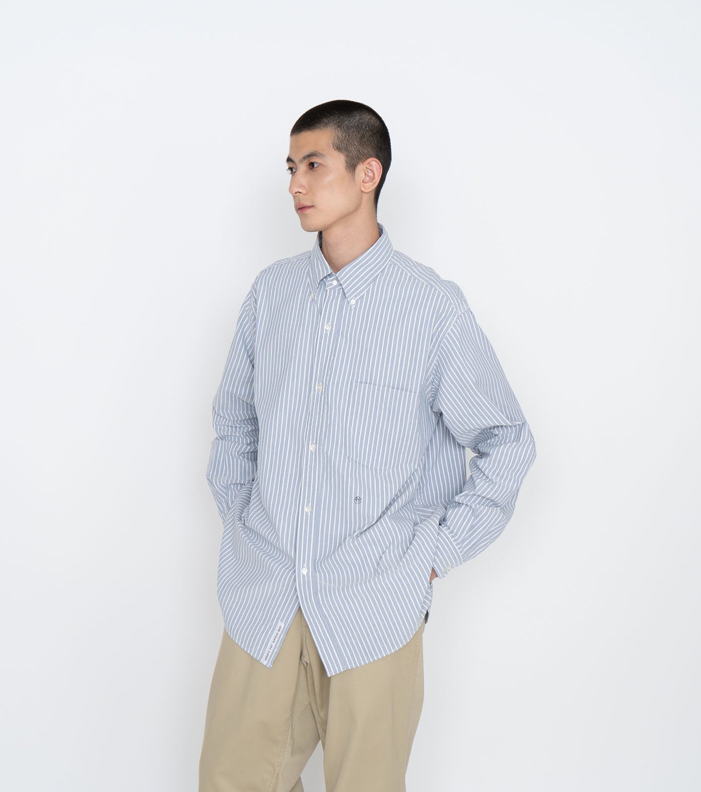 Button Down Stripe Wind Shirt – nanamica NEW YORK