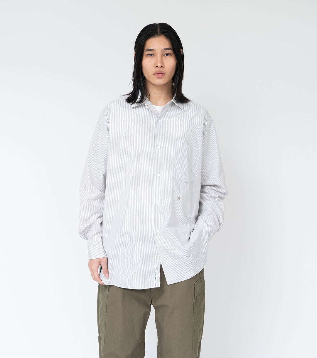 Regular Collar Stripe Wind Shirt – nanamica NEW YORK